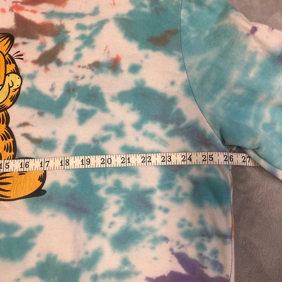 Vibrant Tie-Dye Garfield Women's Sweatshirt "I Donut Care" Large - Picture 13 of 14
